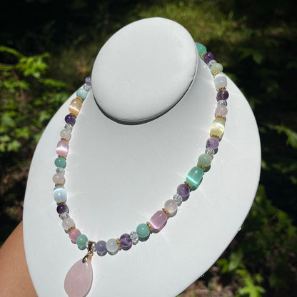 🍬🫧”Dulce” gemstone and crystal necklace🫧🍬