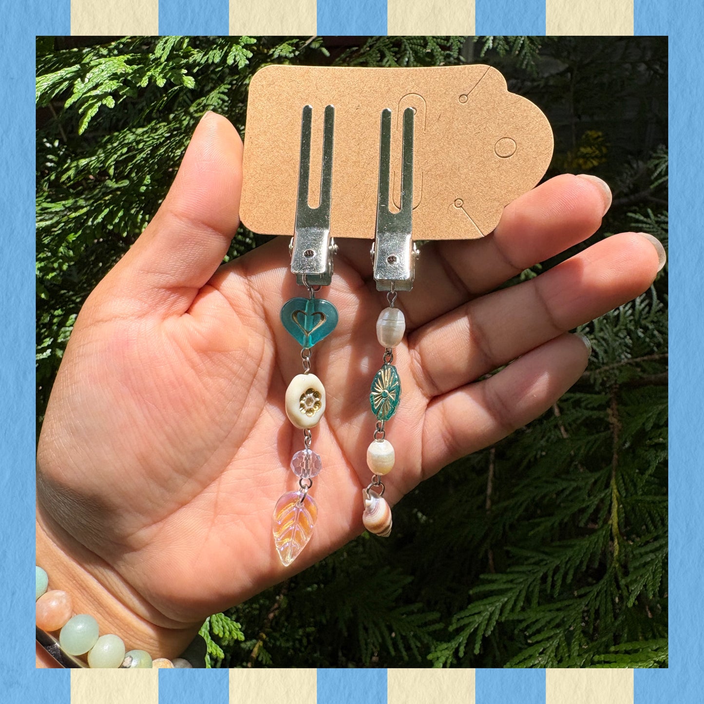 Sea side hair clips🪼🐚🌊